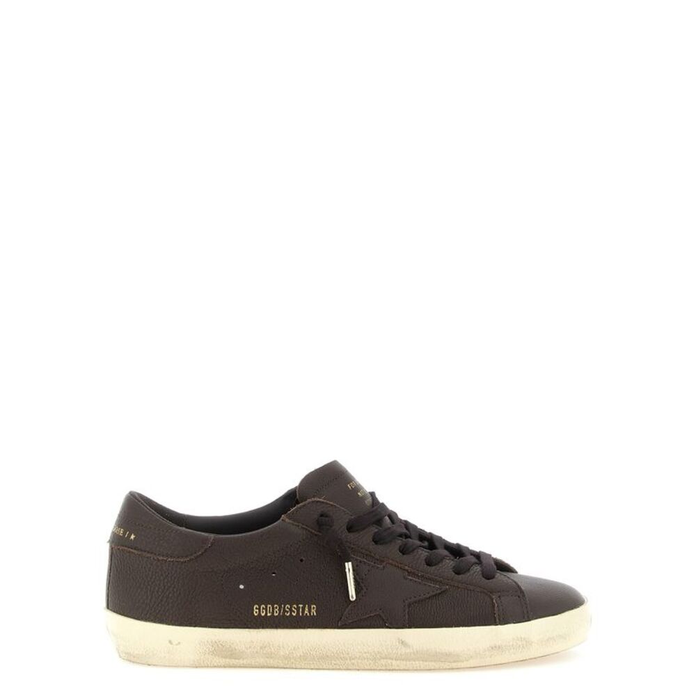 Golden Goose Brown Cowhide Low Top Men's Sneakers